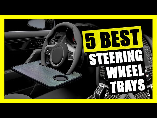 Walbest Car Tray for Eating Steering Wheel Tray Truck Steering Wheel Desk  Steering Wheel Tables Car Desk Portable Auto Car Table Tray Only Fits  Standard Car Steering Wheel (Grey) 