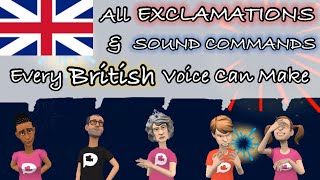 All Exclamations/Sound Commands Every British Voice Can Make | Plotagon Tutorial [SUBTITLED]