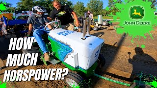 Can you guess the Horsepower on this Twin Stacked John Deere Garden Tractor??