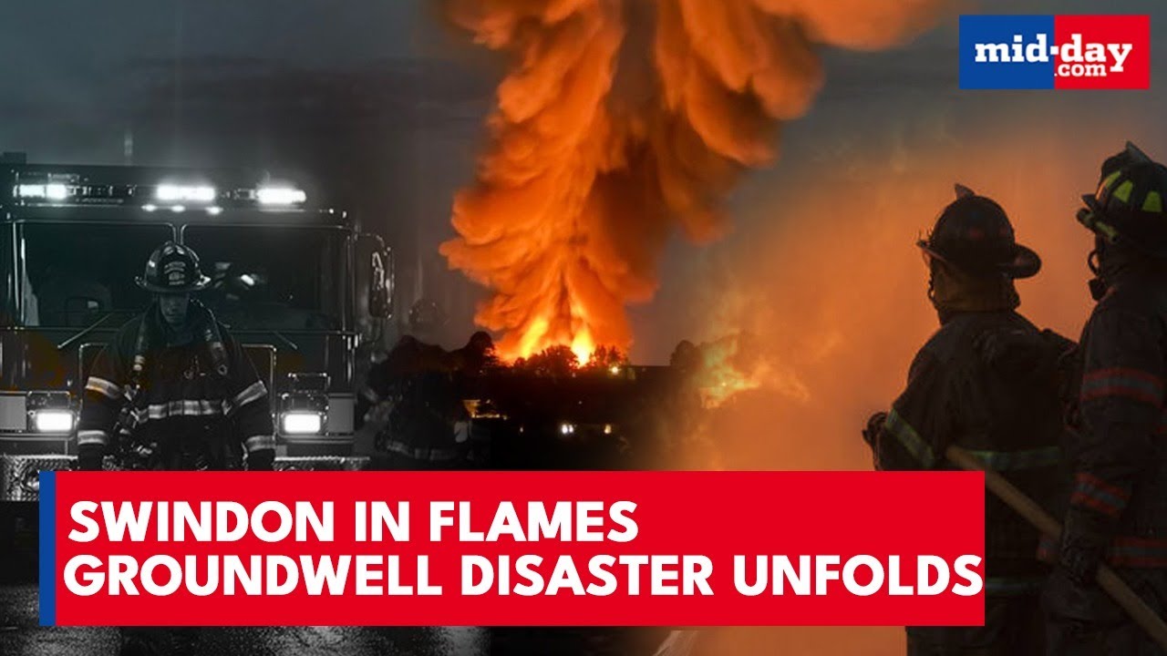 Swindon in FLAMES: Massive Groundwell Industrial Explosion Rocks Homes & Sky Lights Up | WATCH