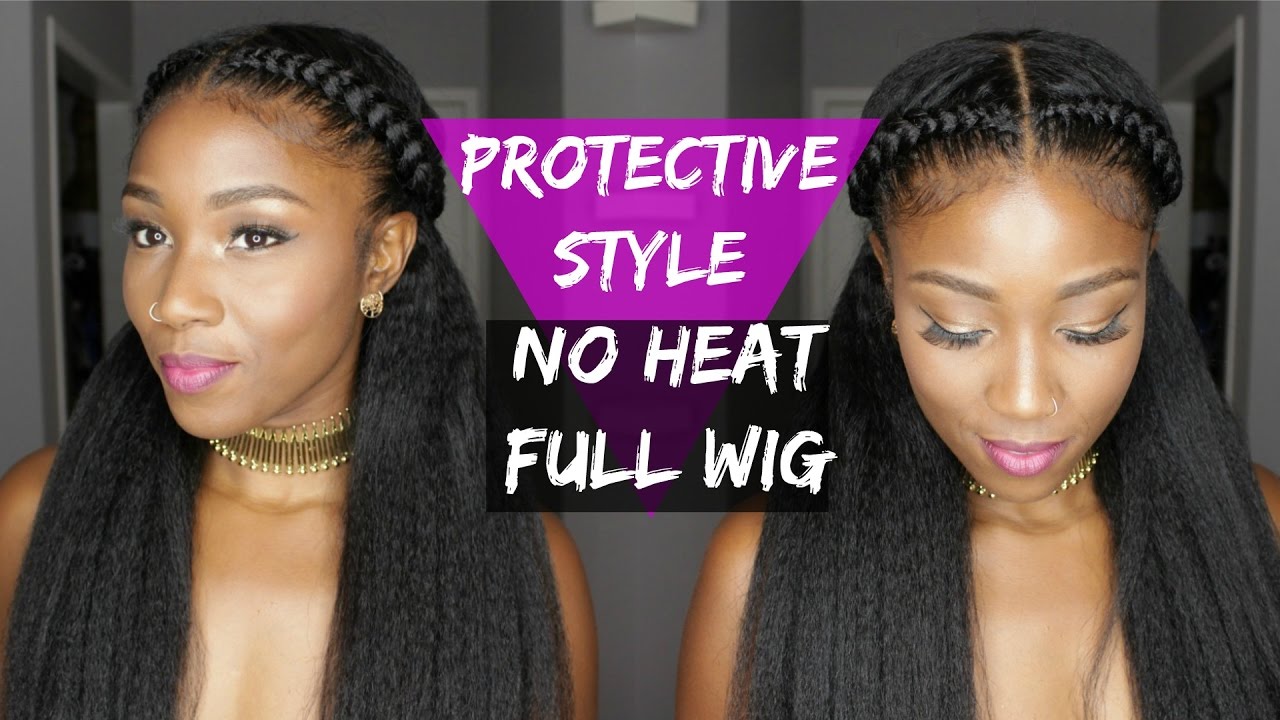 HEAT FREE PROTECTIVE STYLE WITH LACE FRONTAL WIG | WowAfrican.com - YouTube