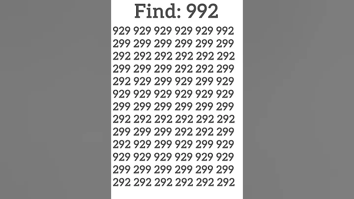 Only high IQ people can spot 992 within a glance. #iq #genius #braintest #riddles #spot #seek #100k
