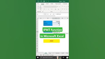 IPMT function in Microsoft Excel #ipmt #excelfunctions #exceltricks #exceltutorial