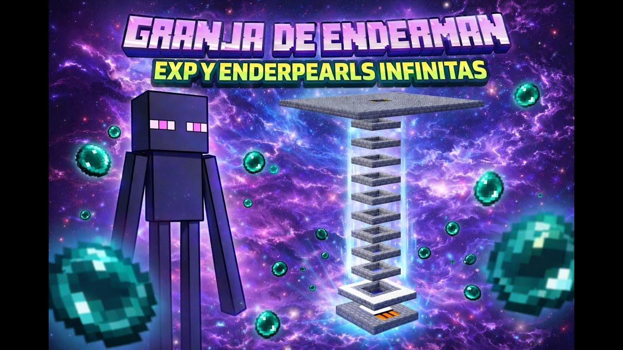 GRANJA de ENDERMANS y XP (Fácil) - Tutorial Minecraft Java