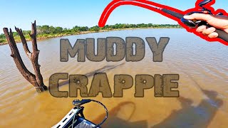 Crappie Fishing MUDDY Truman Lake (Vertical Jigging Stumps and Trees)