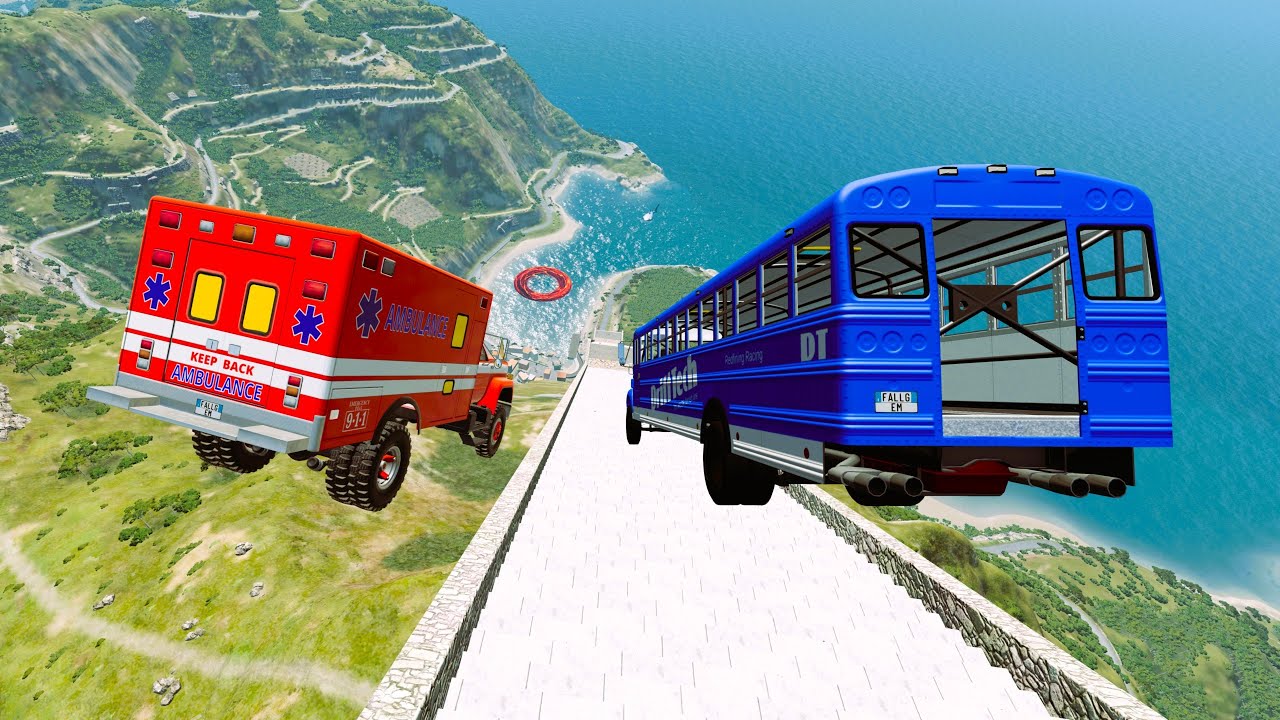 Small AND Big  Speed Cars jumps RMD random cars #50 | BeamNG Drive