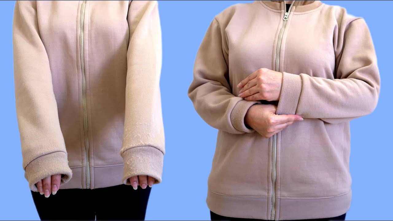 3 умных способа укоротить рукава плотной одежды всего за 5 минут 😍✔️