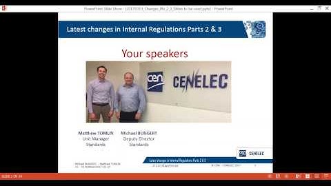 Latest changes in CEN and CENELEC Internal Regulations Parts 2 & 3 - standards drafters