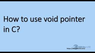 How to use void pointer in C (HINDI/URDU)