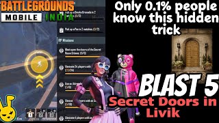 Blast 5 Secret doors in Livik Map | Bgmi Week 2 RP Mission | Only 0.1% Know🤫 #bgmishorts