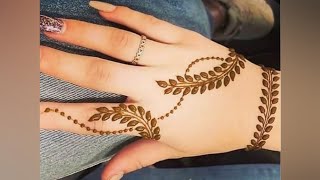 رشمة جديدة بالحناء على شكل سنابل القمح 🌾 Henna drawing on a spike of wheat