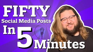 FIFTY Social Posts in FIVE Minutes | How To | Step-by-Step | Real-Time screenshot 3