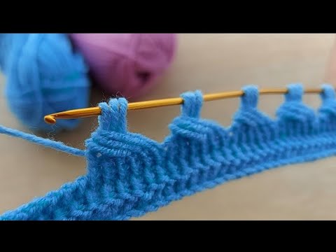 Görenler iki şiş zannediyor tunus işi ajurlu örgü modeli How to tunusian crochet