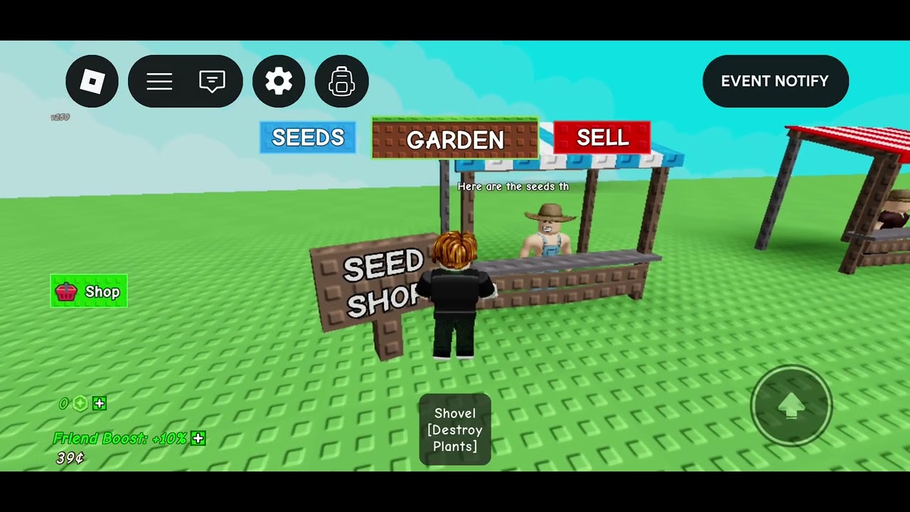 Playing grow a garden with 
