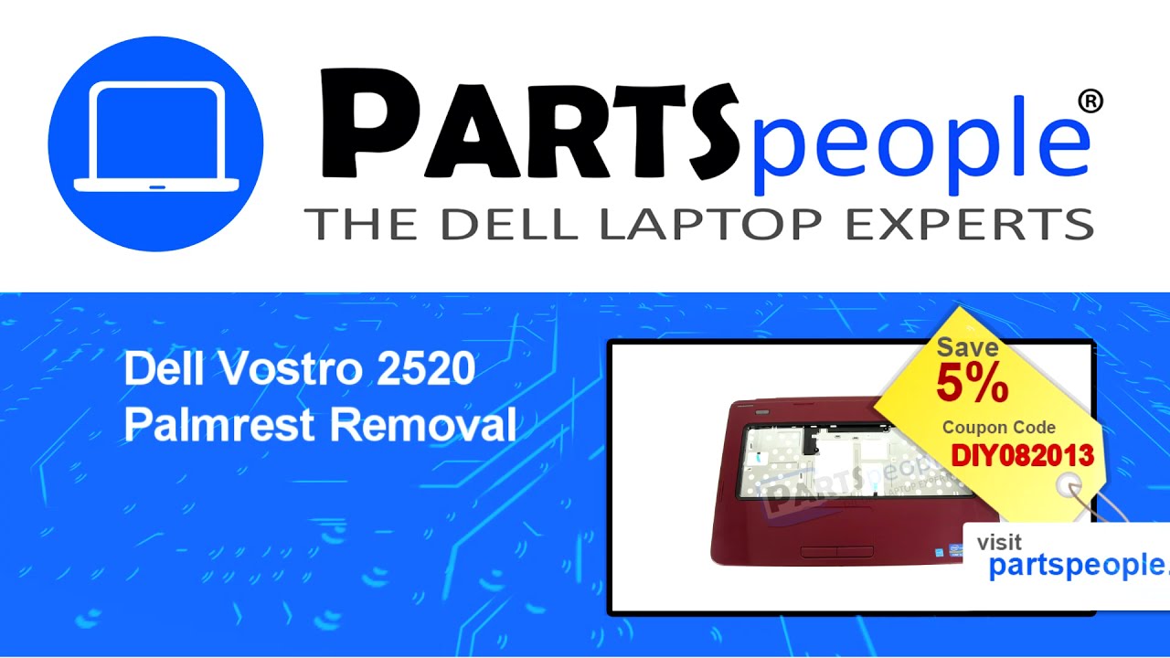 Dell Vostro 2520 (P18F002) Palmrest How-To Video Tutorial - YouTube
