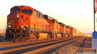 BNSF Trains in Mojave, CA (March 22nd, 2014)