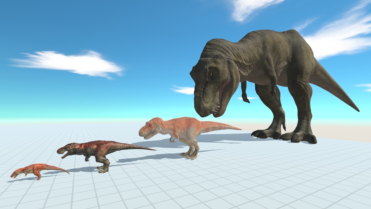 T Rex Evolution Challenge: Does Bigger Mean Stronger? Animal Revolt Battle Simulator ARBS