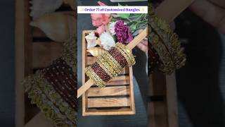 Customised Bangle sets #bangles #indianwedding #threadbangles #bangleslatest #bangles_collection