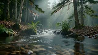10h creek in a dark spring forest - real nature sounds for Relaxing sleep Meditation yoga insomnia