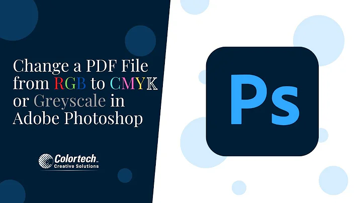 Change a PDF from RGB to CMYK or Greyscale in Photoshop