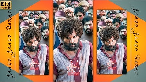 Pushpa hindi - Jaago Jaago Bakre  4k  whatsapp status🥀|| Allu Arjun attitude 4k status 💓 full screen