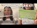 UNBOXING A SLIME KIT AND MAKING SLIME | Yucky science slime kit review | Karina M