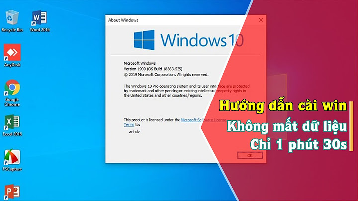 Hướng dẫn cài win không mất dữ liệu