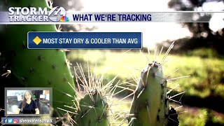 Most of us stay dry today but temperatures remain well below normal!