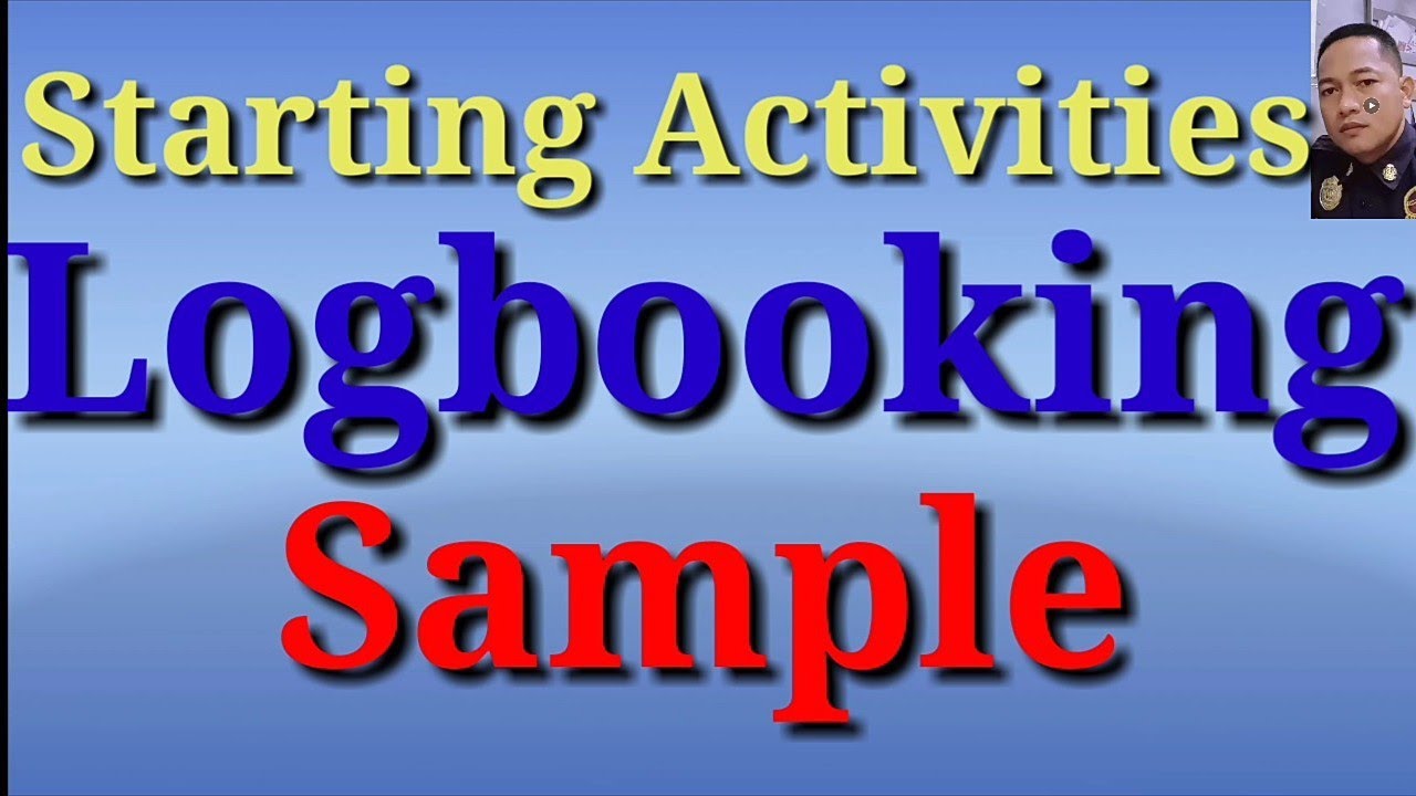 Tamang Entry sa Logbook.