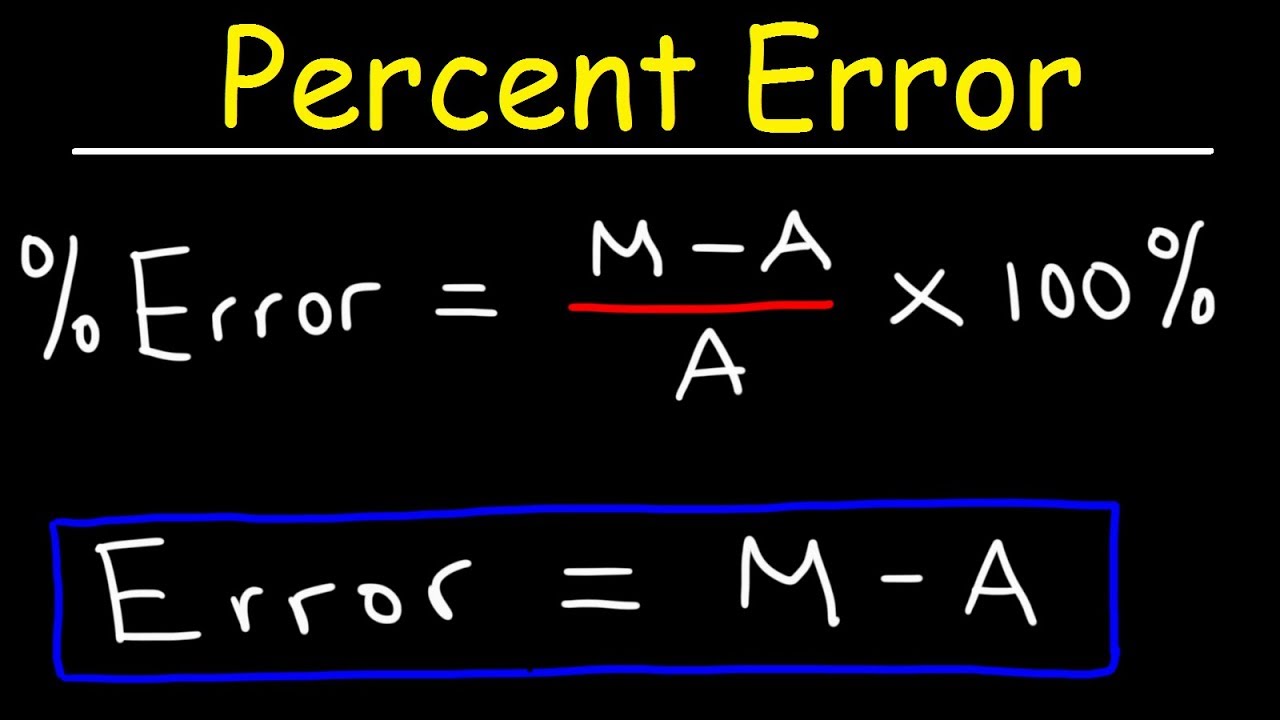 error de calculo quimico