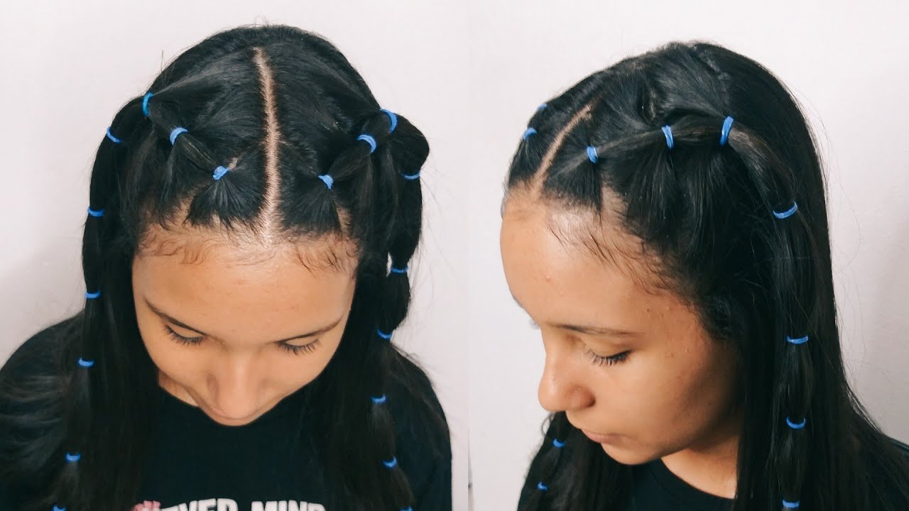 Penteado com liguinhas -- peinados con ligas #elastic