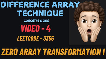 Zero Array Transformation I | Brute Force | Optimal | Leetcode 3356 | codestorywithMIK