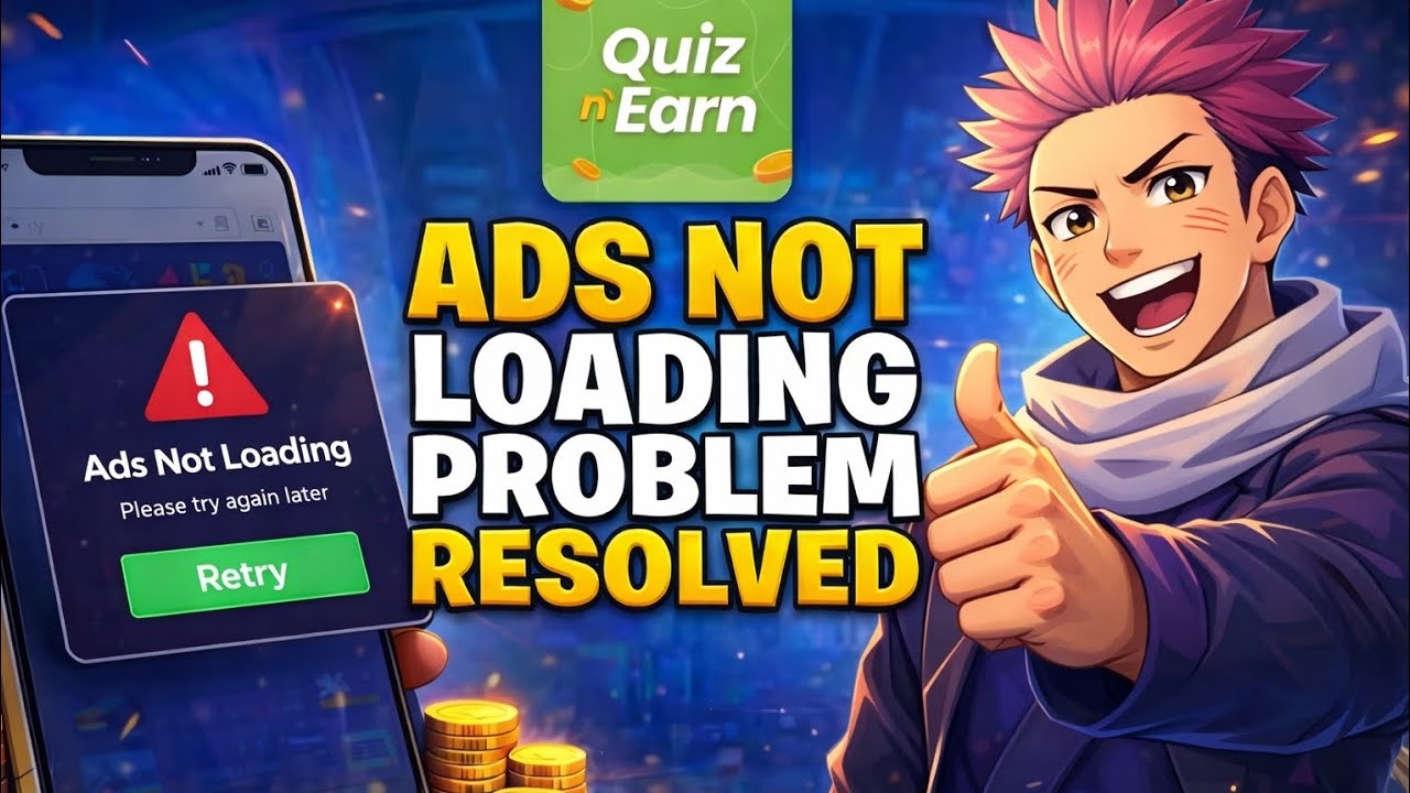 Quiz & earn app - Ads not loading problem solved !