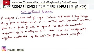 Solved problem on kinetics of rigid bodies under non-centroidal rotation