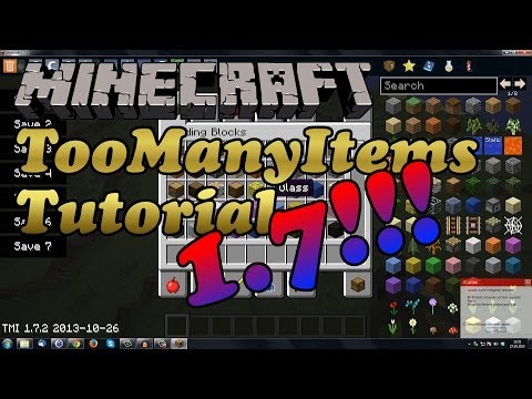 Minecraft 1.7.2 TooManyItems Mod Tutorial & Anwendung [Deutsch/HD]