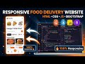 Responsive Food Delivery Website 🍔🔥 | HTML CSS JavaScript Bootstrap | Foodly UI