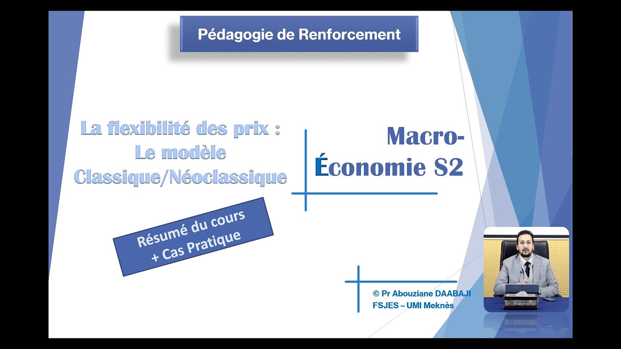 Pr Abouziane DAABAJI - Macro-Economie S2 - Modèle classique néoclassique : flexibilité des prix
