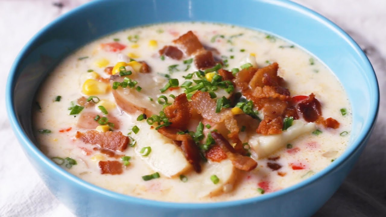 Instant Pot Summer Corn And Bacon Soup • Tasty