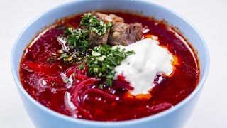 Russian soup. Borsch. How to cook in Moscow.