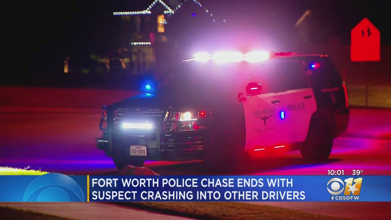 Fort Worth police chase ends with suspect crashing into other drivers