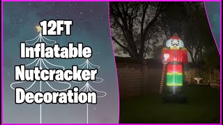 Need Christmas Decorations || 12Ft Inflatable Nutcracker Decoration MumblesVideos Product Review