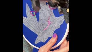 “A Snail’s Life Hand Embroidery” - outlining the tentacle - couching stitch tutorial