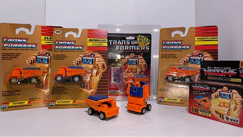 Transformers generation one Wideload revew. G1 throttlebot collection showcase Hasbro Takara Gig