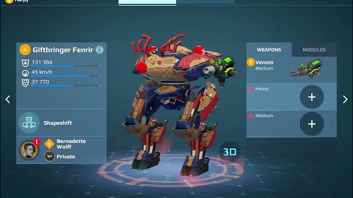 Buying Bernadette Wolff in War Robots!