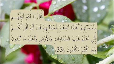 القران الكريم سورة البقرة الاية 33