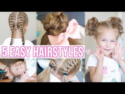 10 Cute 1 Minute Hairstyles For Little Girls Youtube