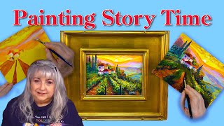 Acrylic Painting and Story Time  First Cruise to Europe in 1961 and Tuscan Landscape