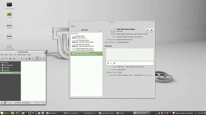 Linux Mint 17 - Adding Hard Drives