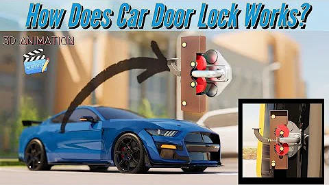 How Car Door Lock Works? A Very Simple Explanation. (3D Animation) (With Subtitles)