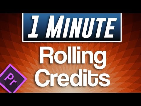 Premiere Pro Cc 2018 : How To Add Rolling End Credits